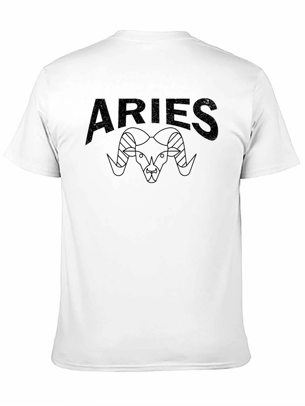 Aries Zodiac Graphic Print Black T-Shirt