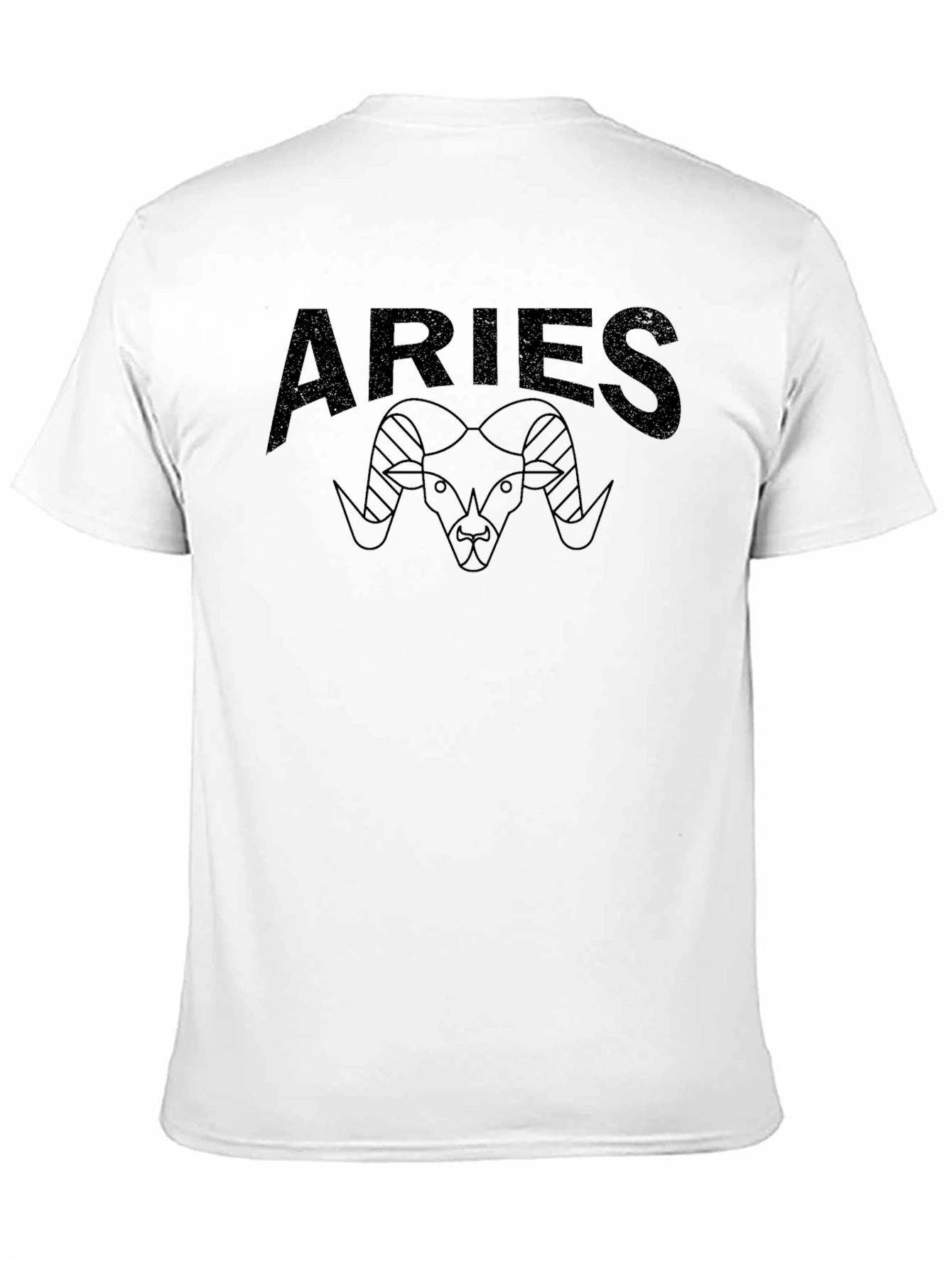 Aries Zodiac Graphic Print Black T-Shirt
