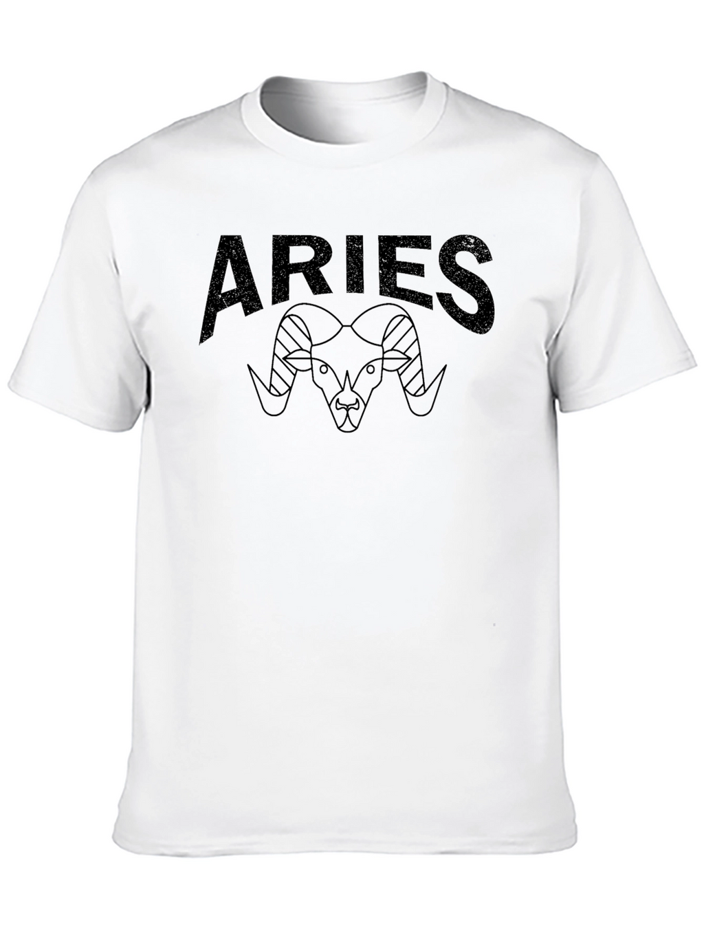 Aries Zodiac Graphic Print Black T-Shirt