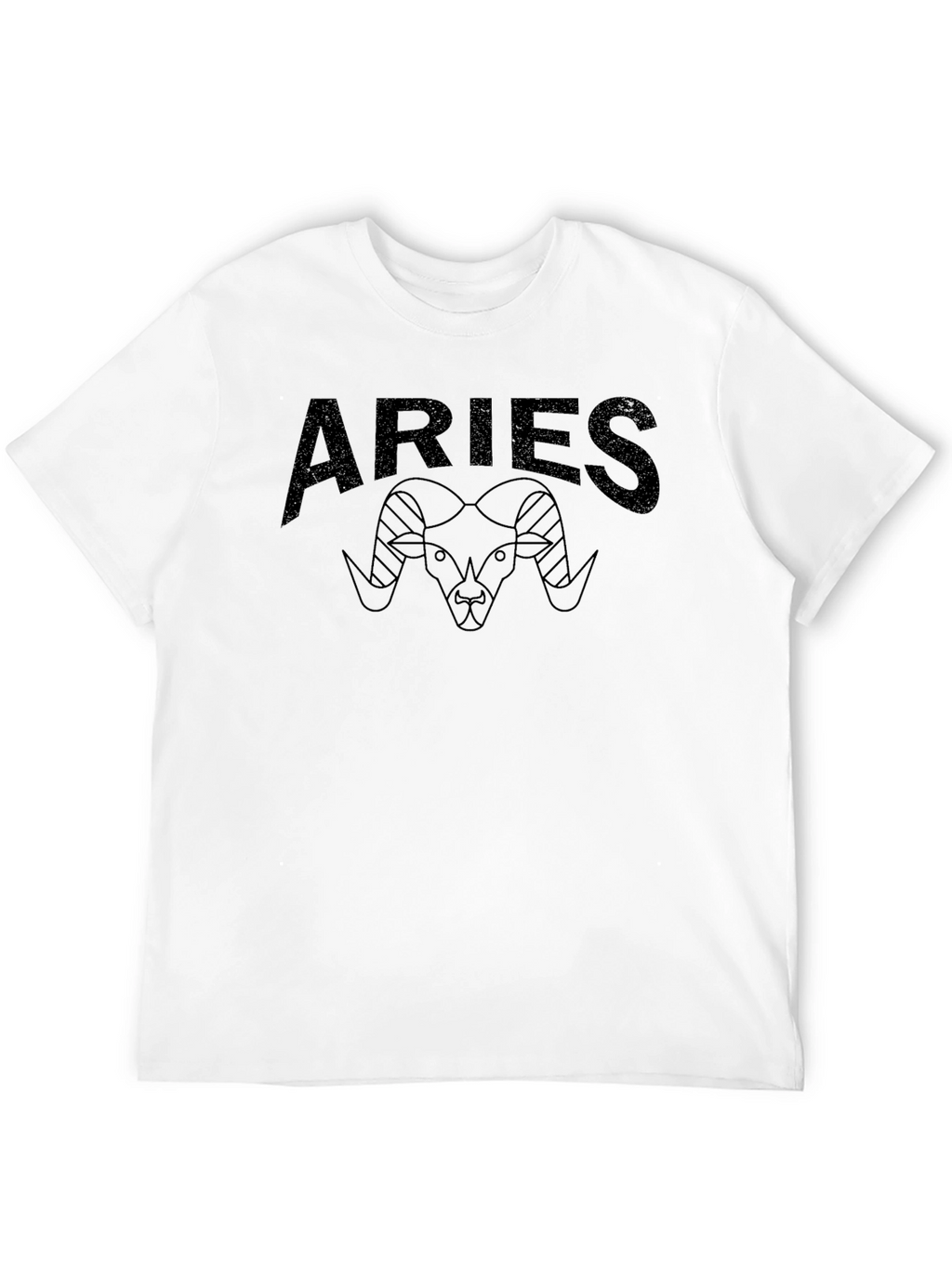 Aries Zodiac Graphic Print Black T-Shirt