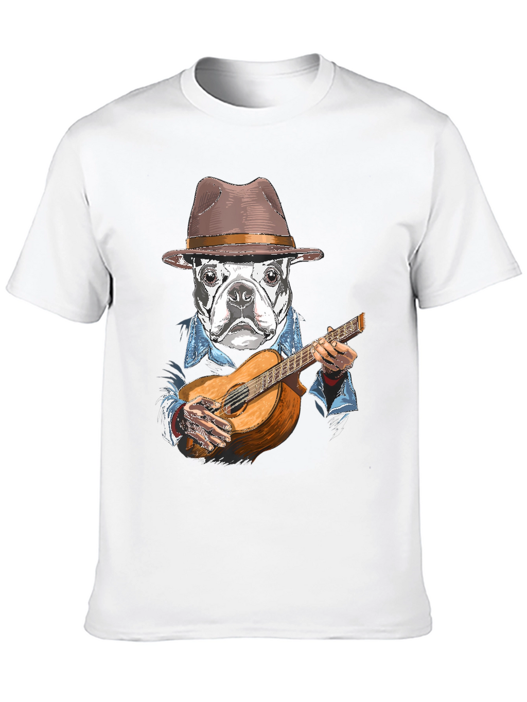 Dog Playing Guitar Graphic T-Shirt
