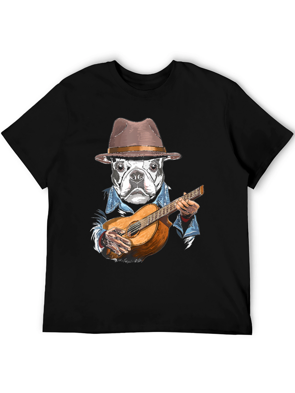 Dog Playing Guitar Graphic T-Shirt