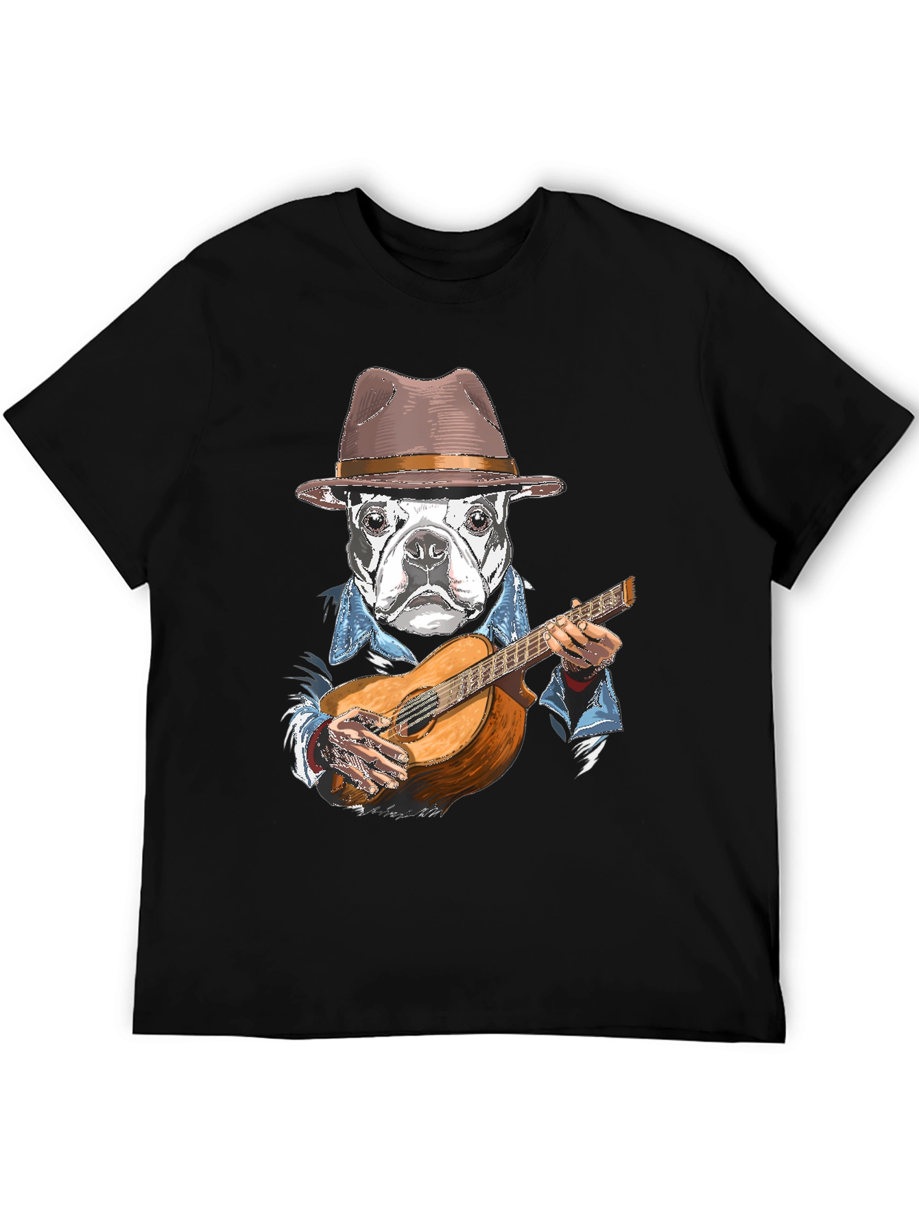 Dog Playing Guitar Graphic T-Shirt