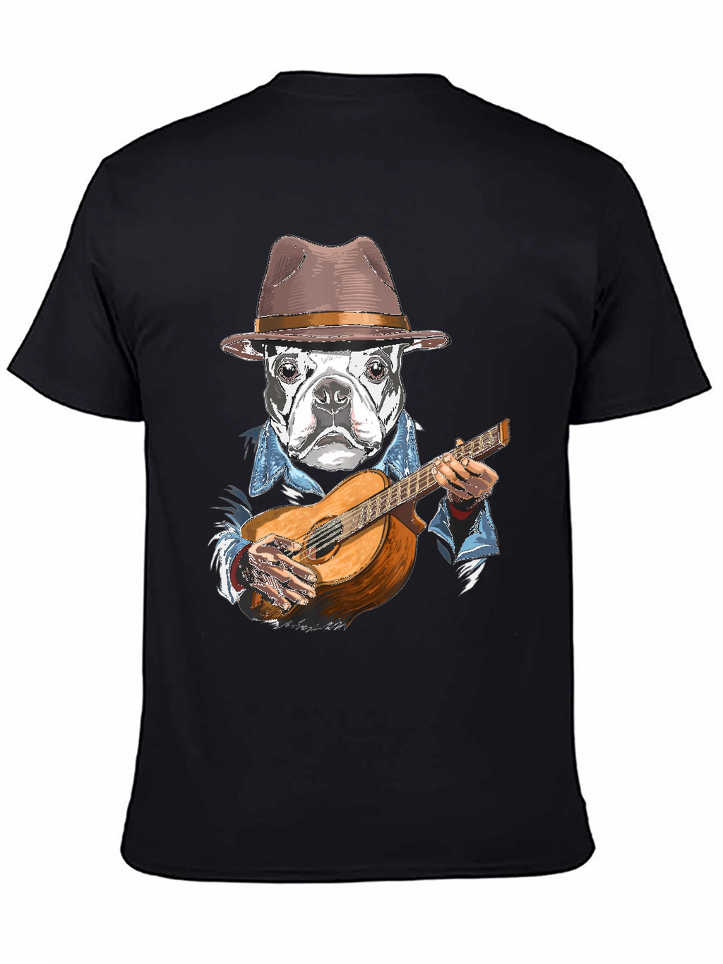 Dog Playing Guitar Graphic T-Shirt