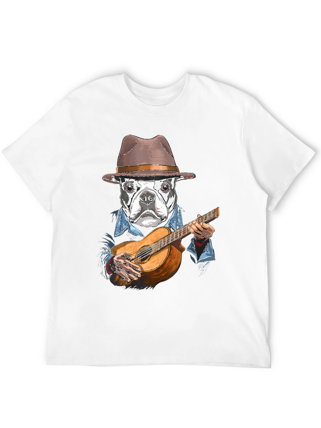 Dog Playing Guitar Graphic T-Shirt