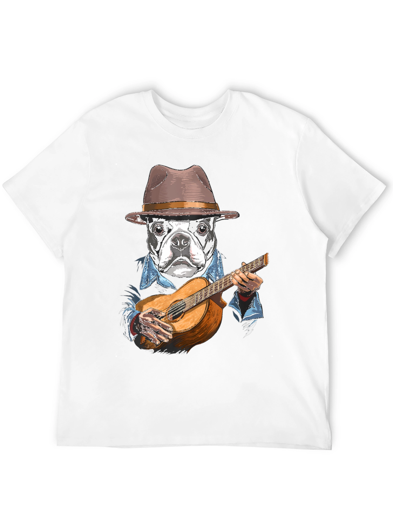 Dog Playing Guitar Graphic T-Shirt