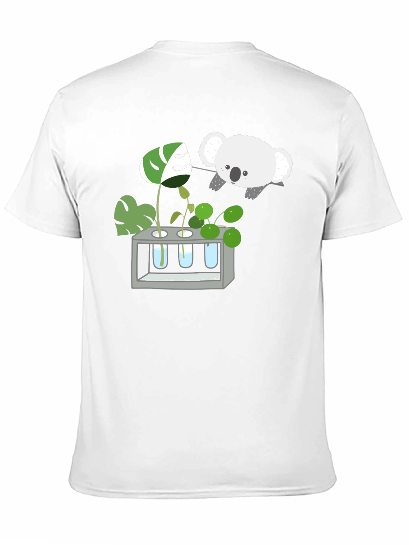 Koala & Plant Lover Black T-Shirt