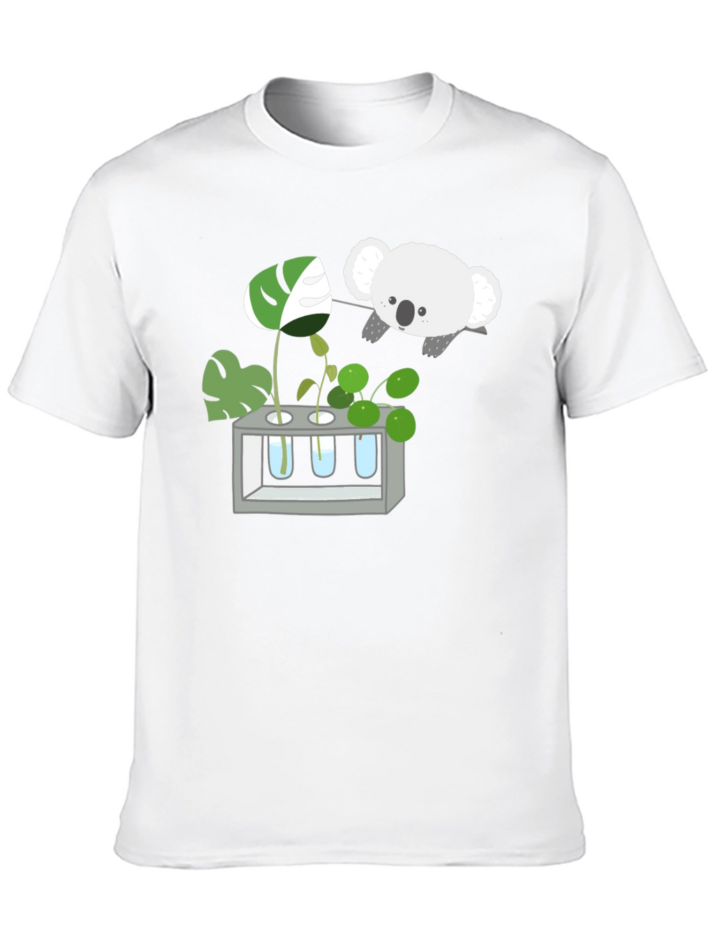 Koala & Plant Lover Black T-Shirt