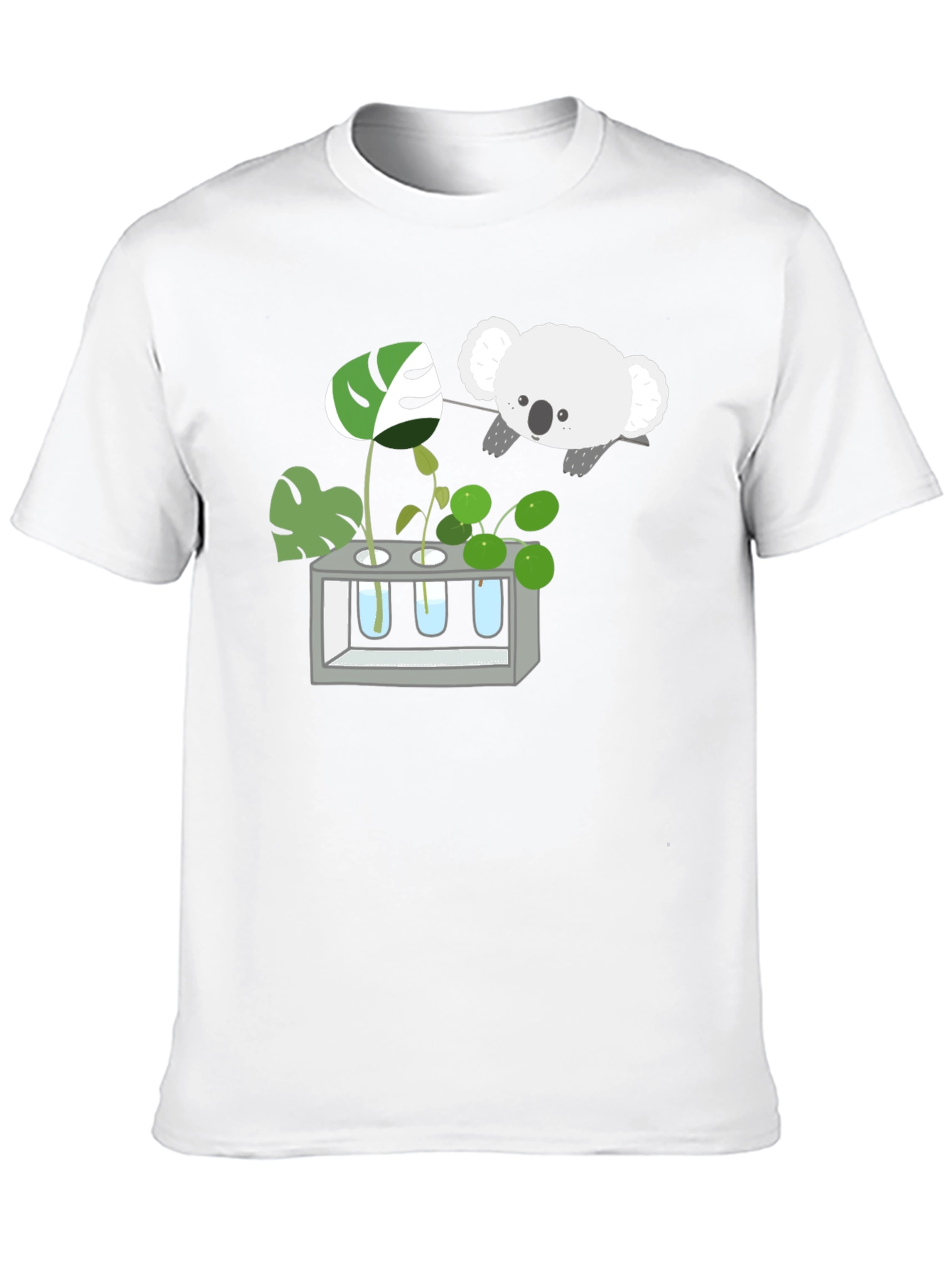 Koala & Plant Lover Black T-Shirt