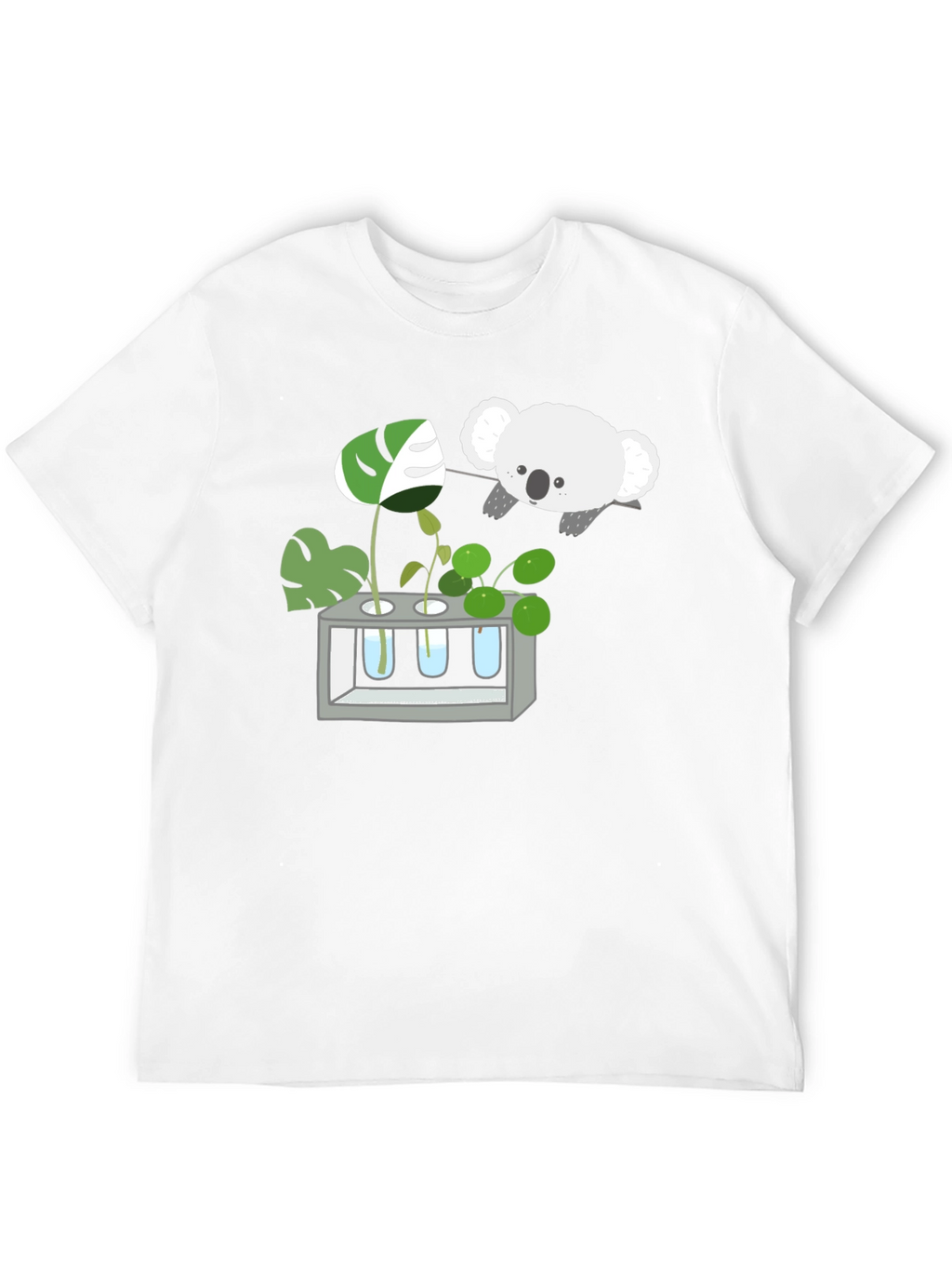 Koala & Plant Lover Black T-Shirt