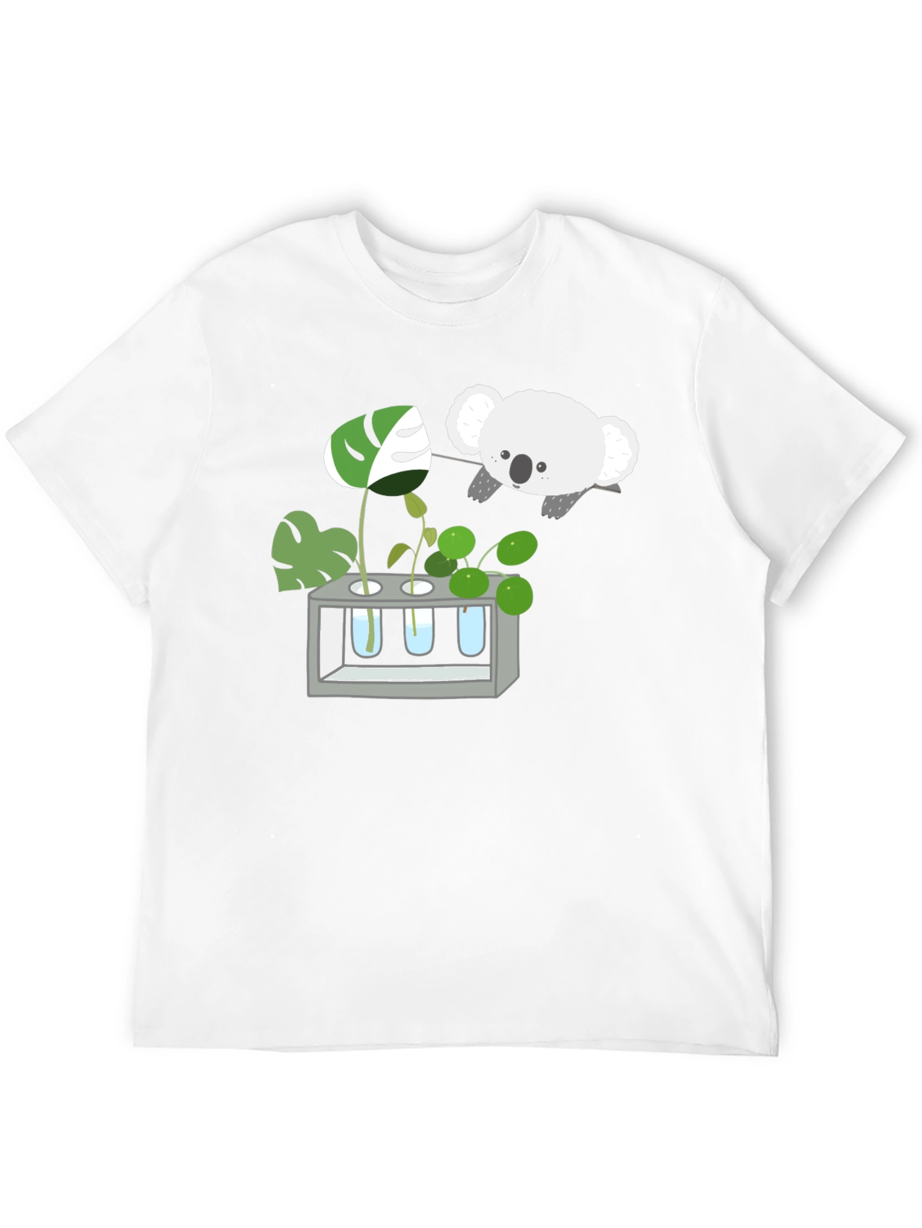 Koala & Plant Lover Black T-Shirt