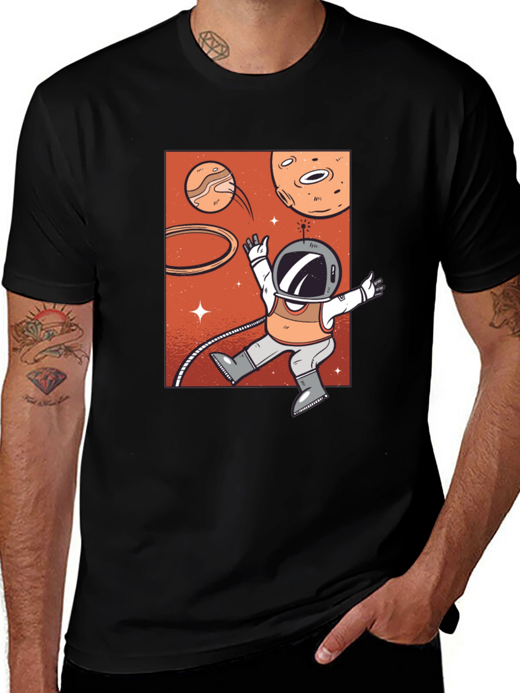 Astronaut Space T-Shirt - Mens Graphic Tee