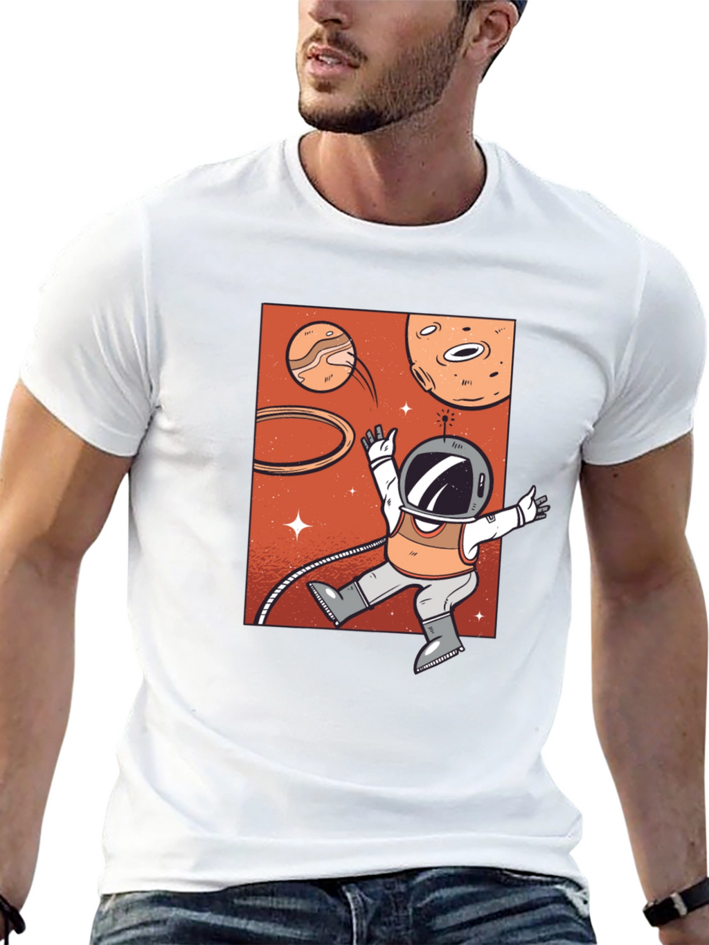 Astronaut Space T-Shirt - Mens Graphic Tee