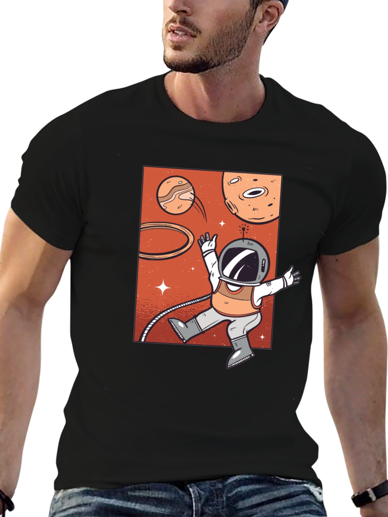 Astronaut Space T-Shirt - Mens Graphic Tee