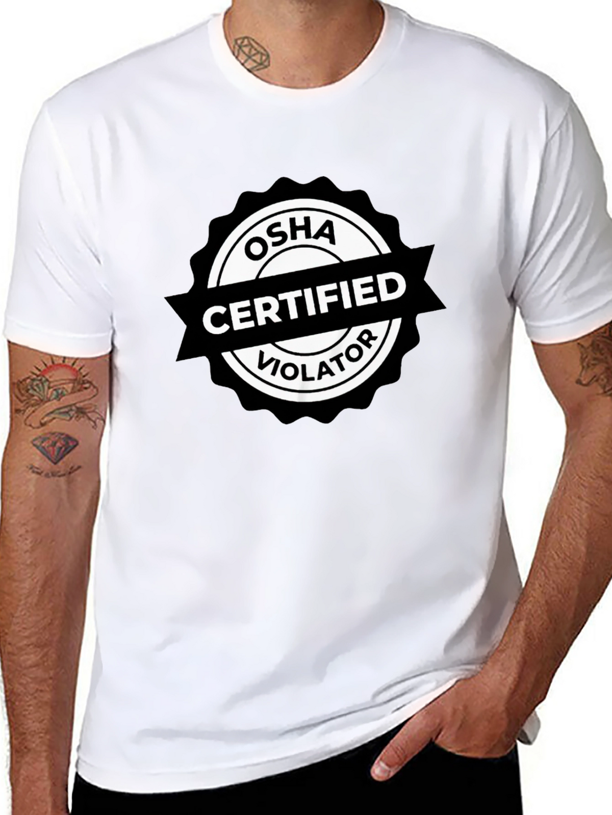 OSHA Certified Violator T-Shirt - Funny Work Safety Tee