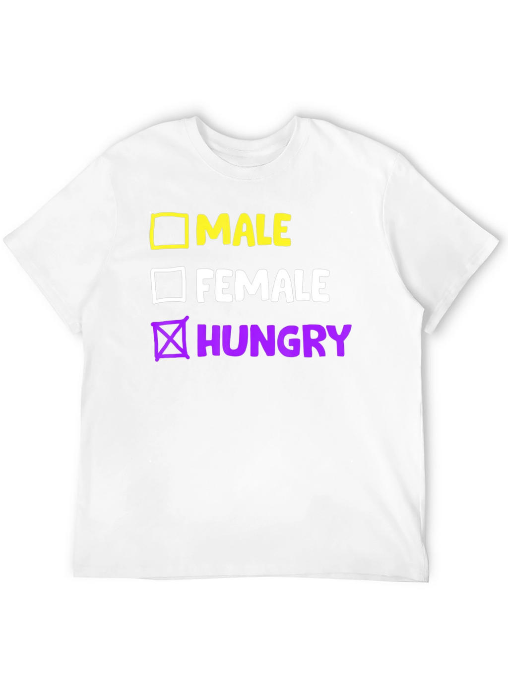 Funny Hungry Checkbox T-Shirt - Unisex Graphic Tee