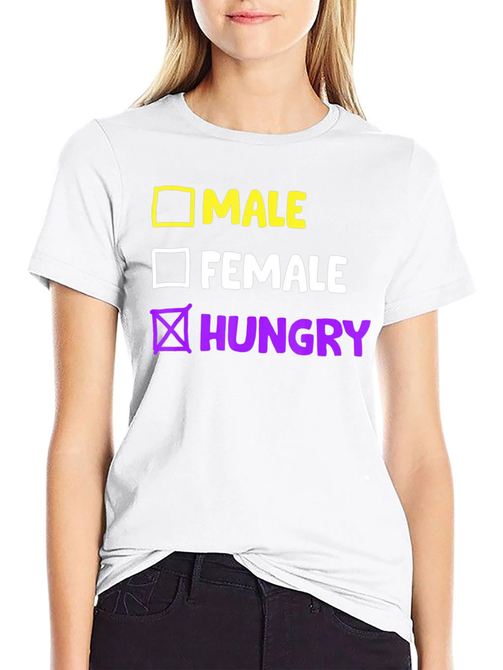 Funny Hungry Checkbox T-Shirt - Unisex Graphic Tee