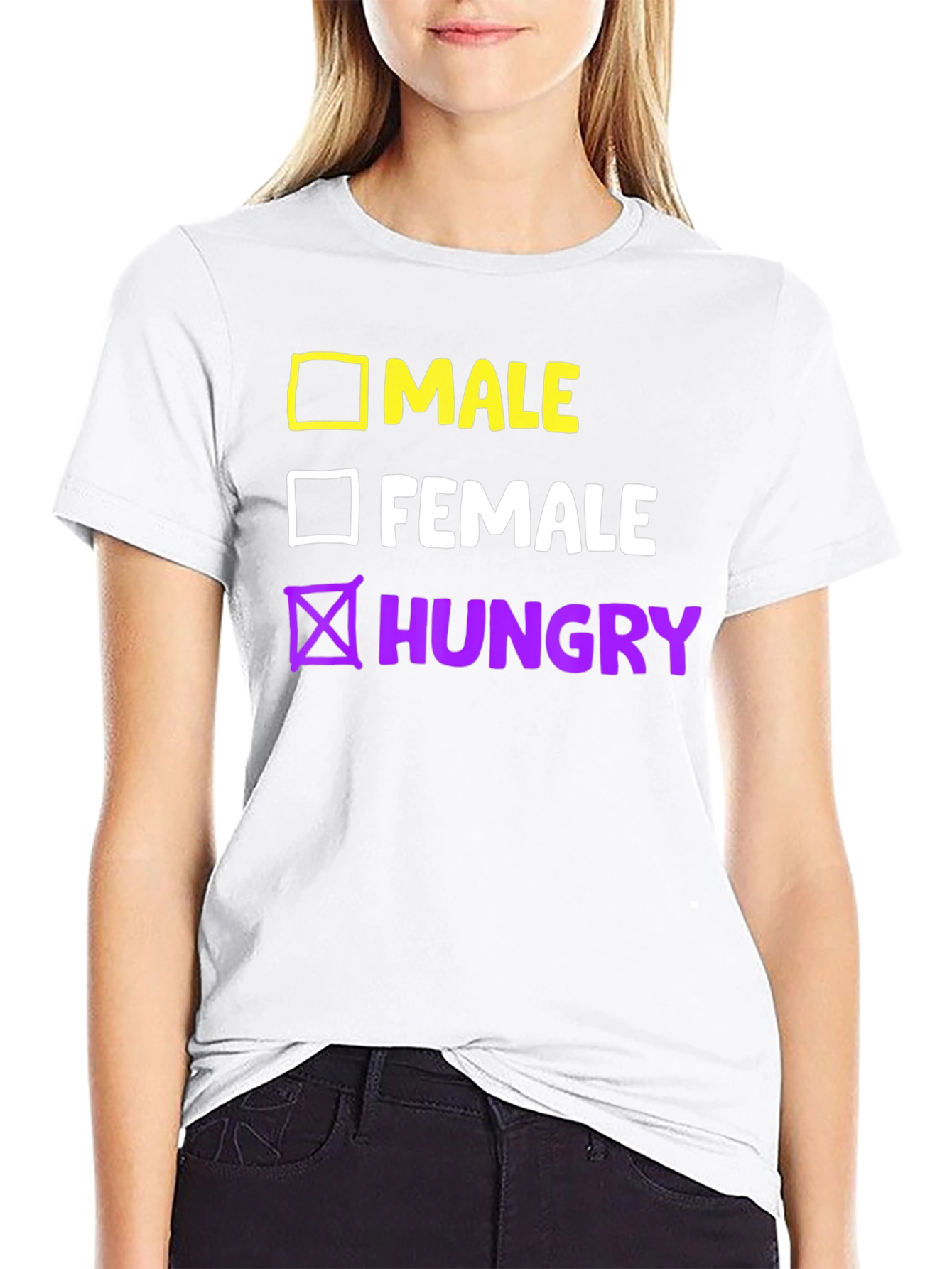 Funny Hungry Checkbox T-Shirt - Unisex Graphic Tee