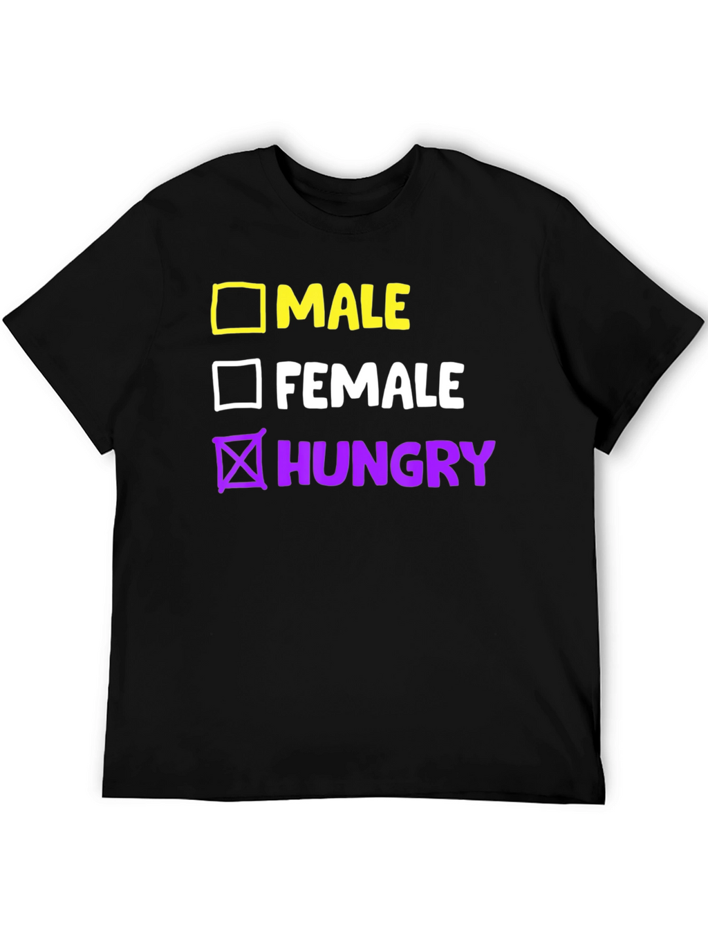 Funny Hungry Checkbox T-Shirt - Unisex Graphic Tee