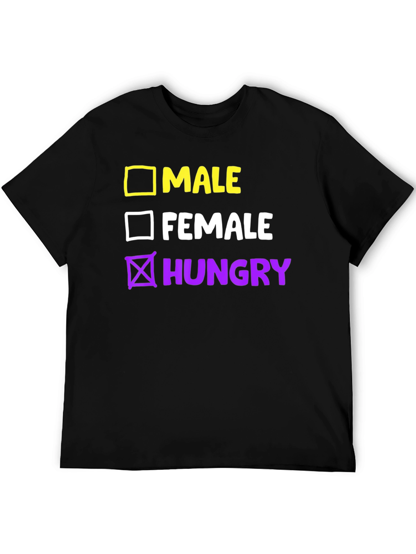 Funny Hungry Checkbox T-Shirt - Unisex Graphic Tee