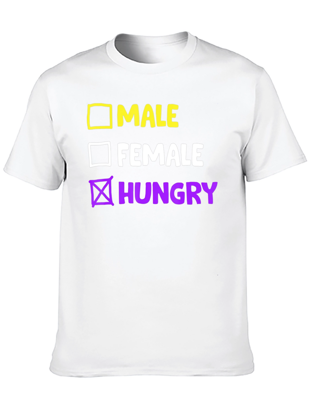 Funny Hungry Checkbox T-Shirt - Unisex Graphic Tee