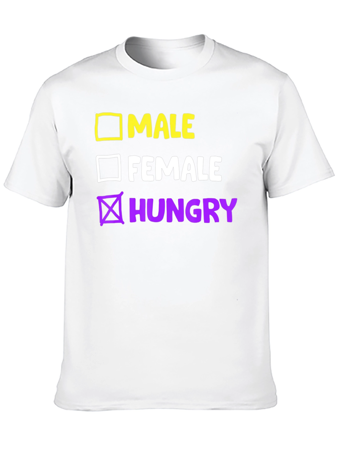 Funny Hungry Checkbox T-Shirt - Unisex Graphic Tee