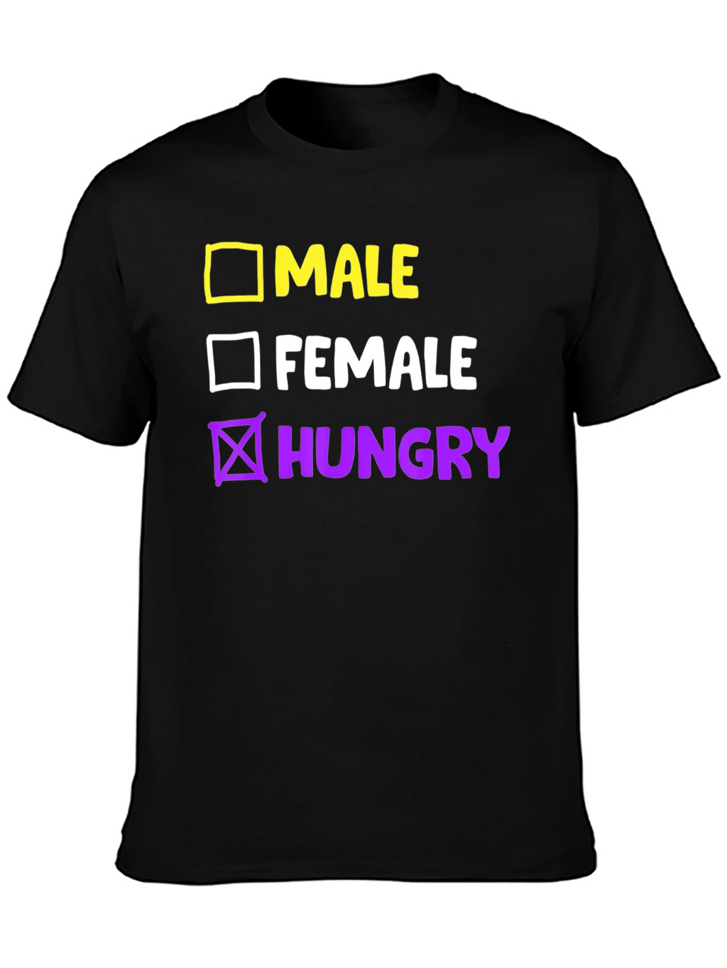 Funny Hungry Checkbox T-Shirt - Unisex Graphic Tee