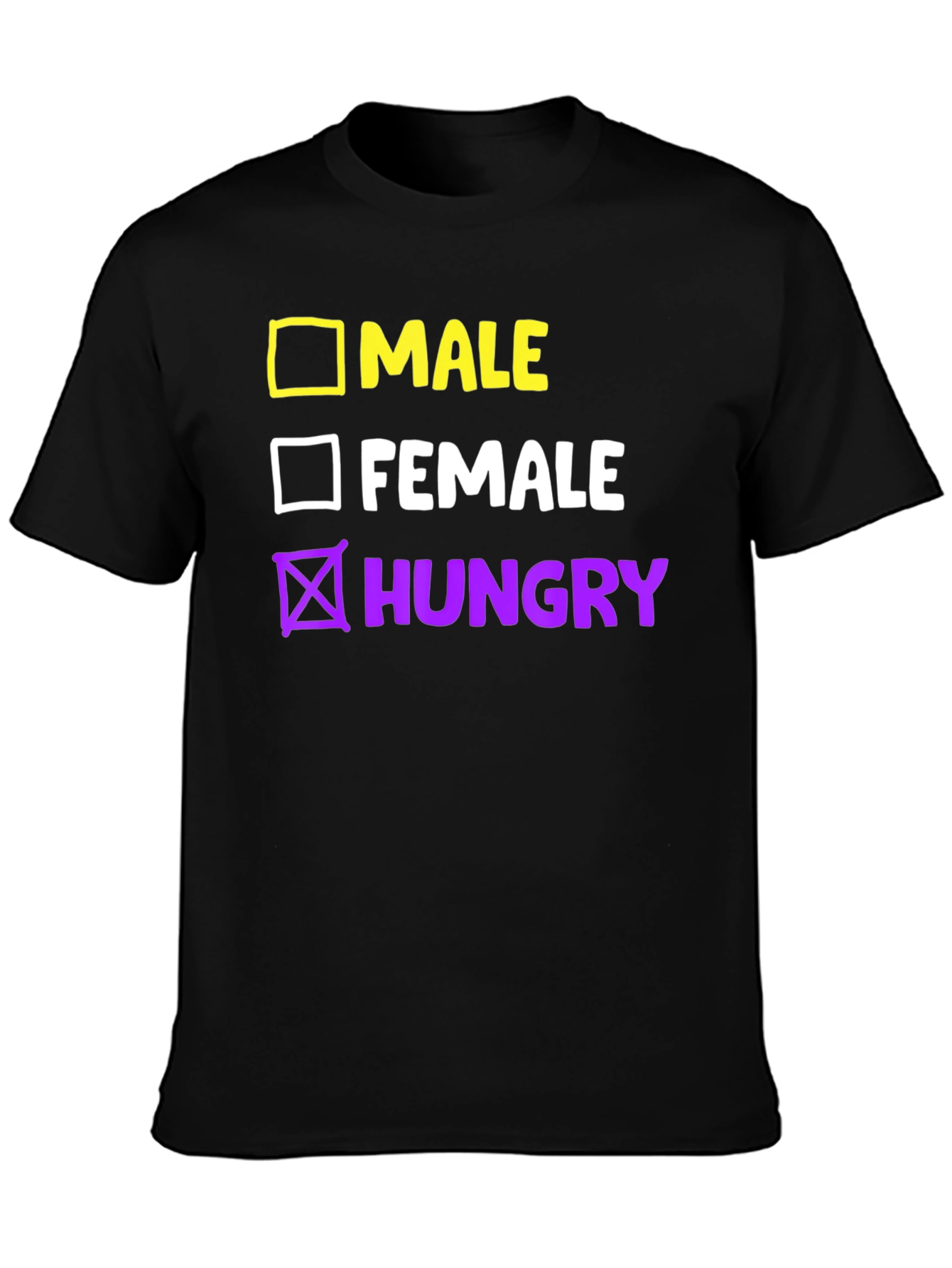 Funny Hungry Checkbox T-Shirt - Unisex Graphic Tee