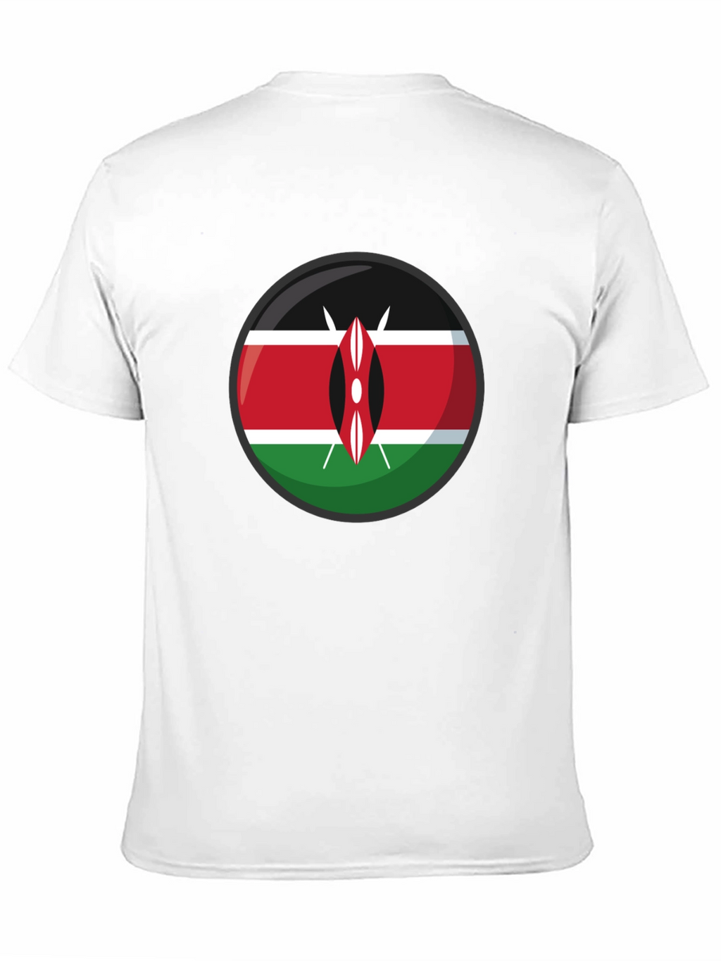 Kenya Flag Graphic T-Shirt - Black