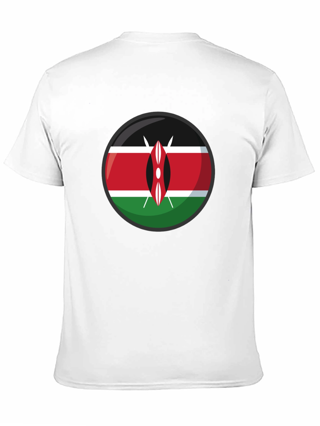 Kenya Flag Graphic T-Shirt - Black