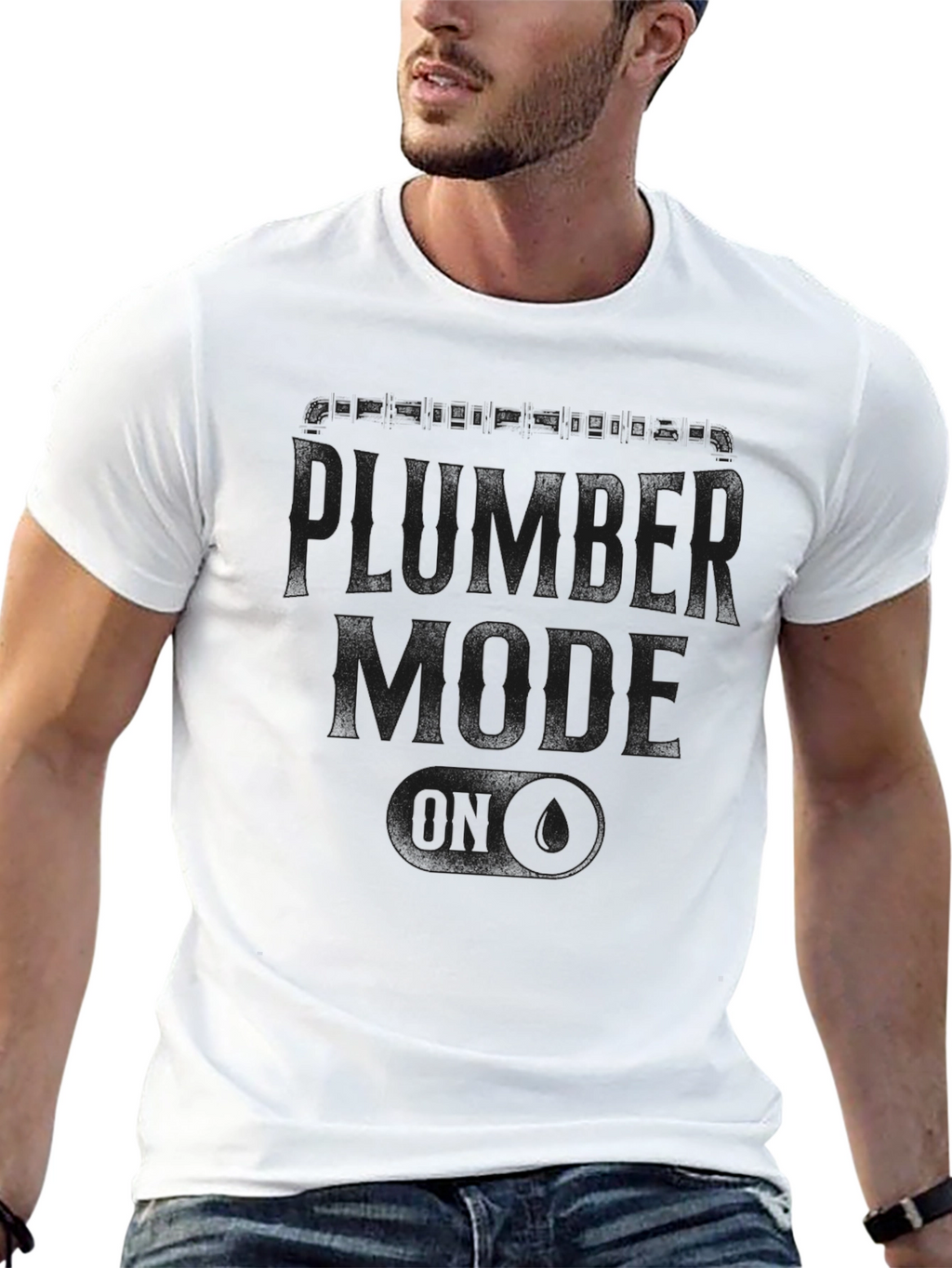 Plumber Mode ON T-Shirt - Black