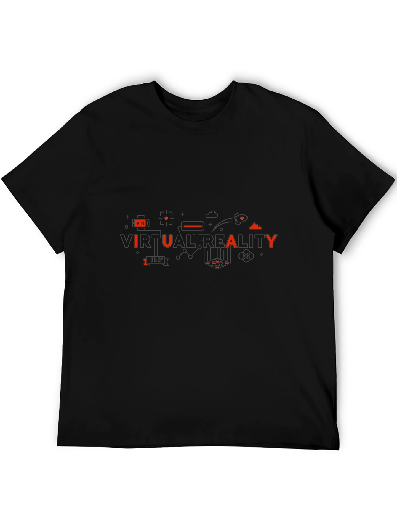 Virtual Reality Graphic T-Shirt - Black