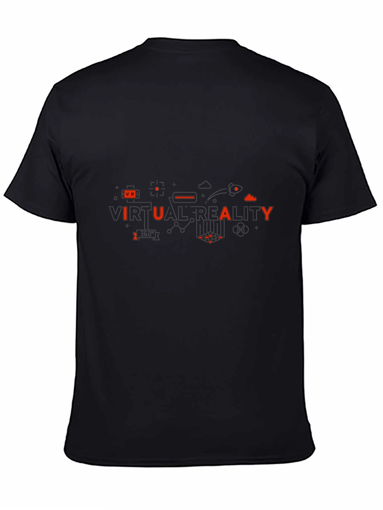 Virtual Reality Graphic T-Shirt - Black
