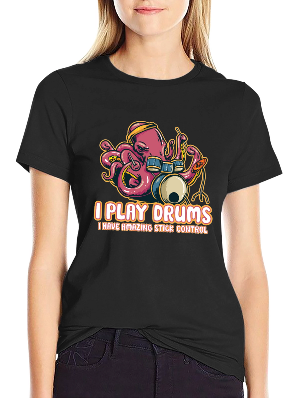 Octopus Drummer T-Shirt - I Play Drums