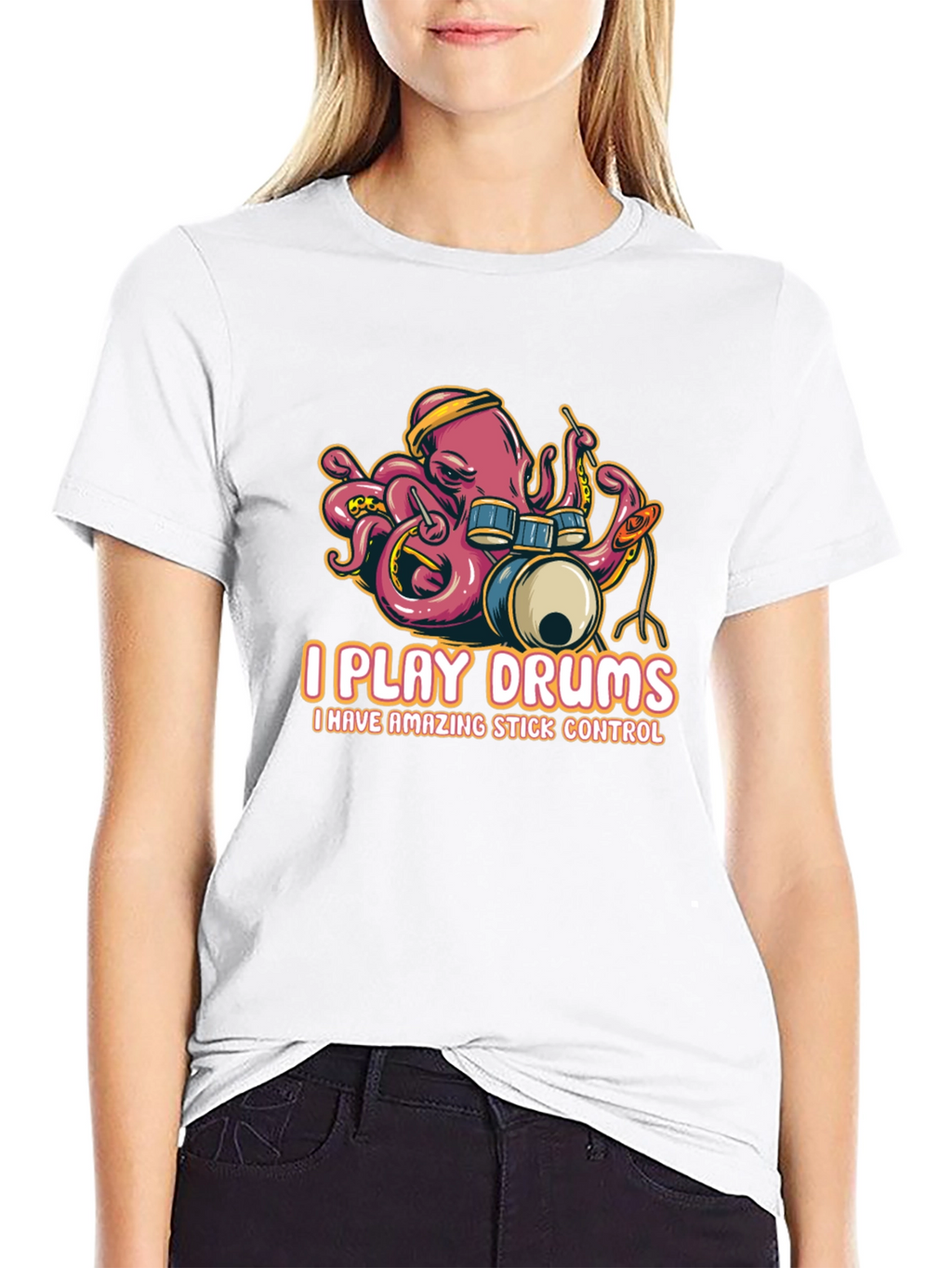 Octopus Drummer T-Shirt - I Play Drums