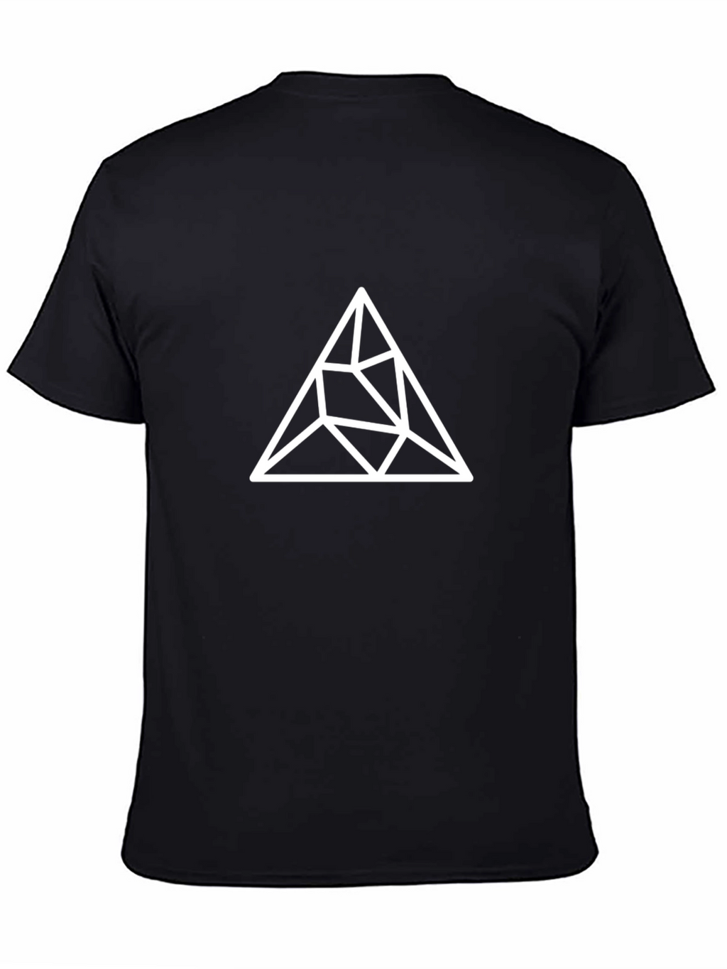 Geometric Triangle Graphic Black T-Shirt