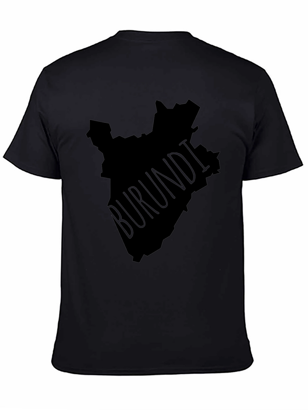 Burundi Map Graphic T-Shirt - Black