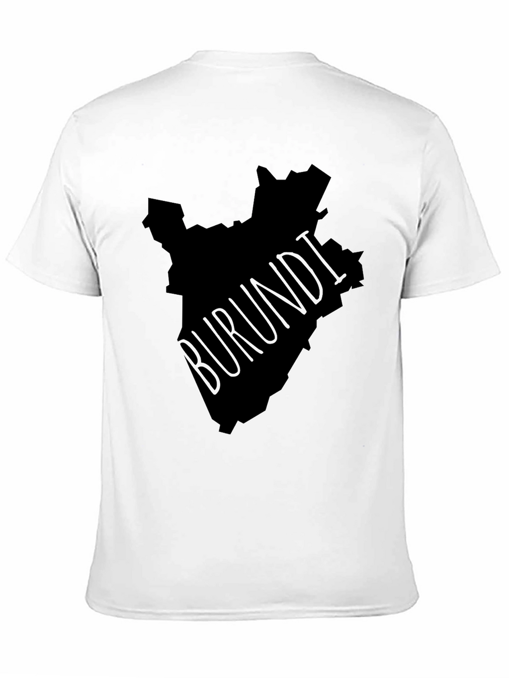 Burundi Map Graphic T-Shirt - Black