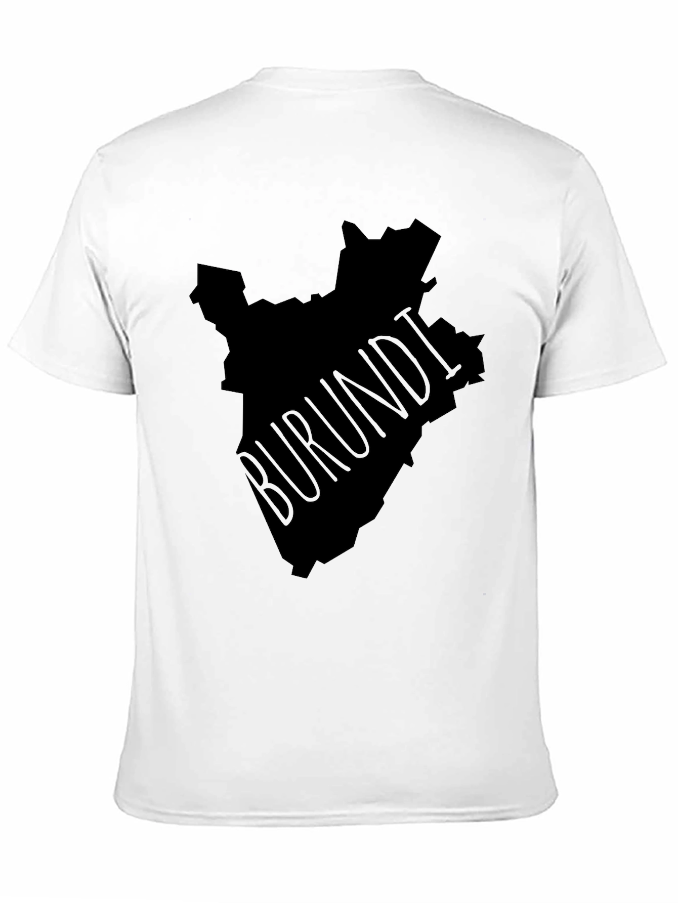 Burundi Map Graphic T-Shirt - Black