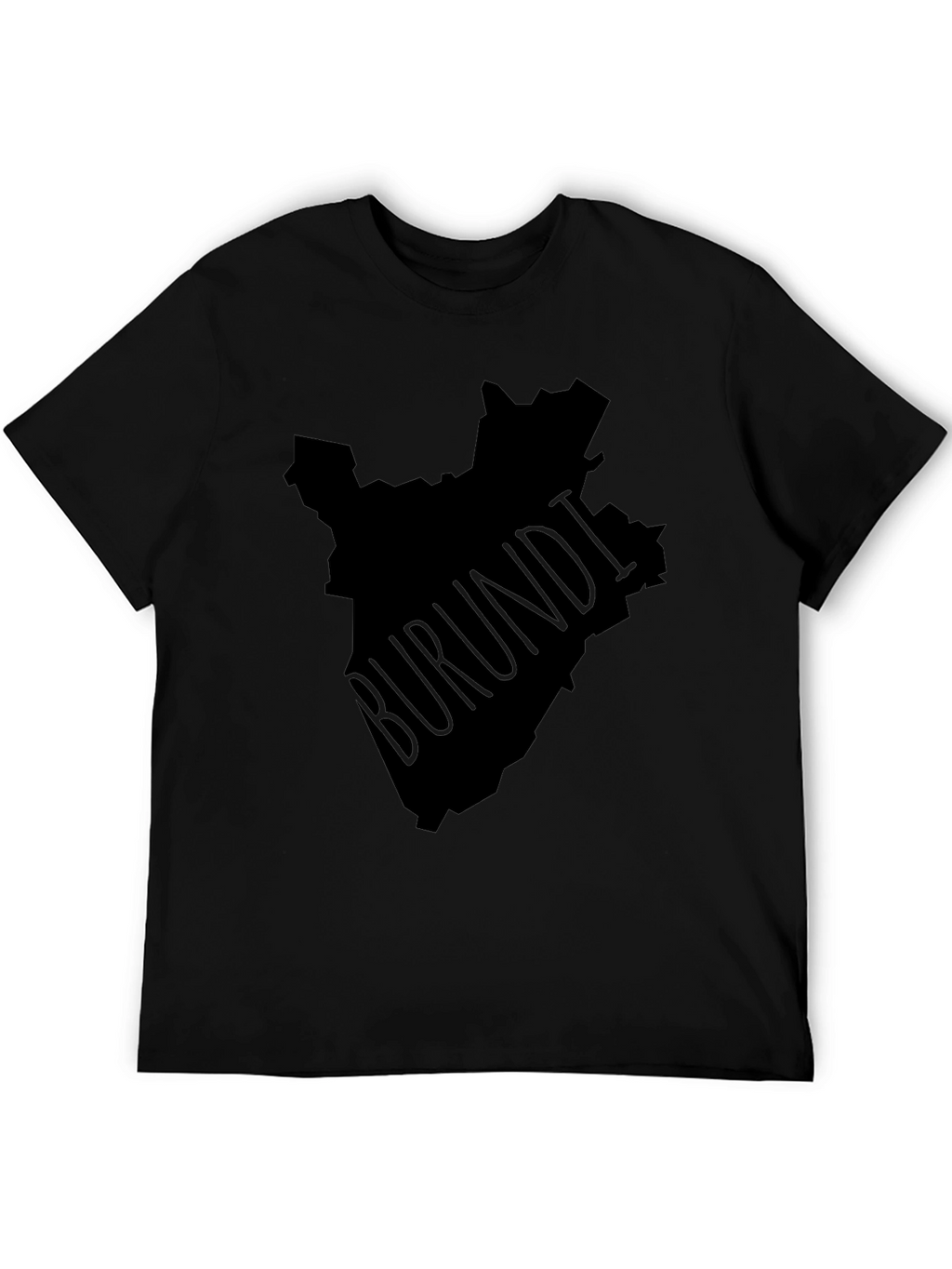 Burundi Map Graphic T-Shirt - Black
