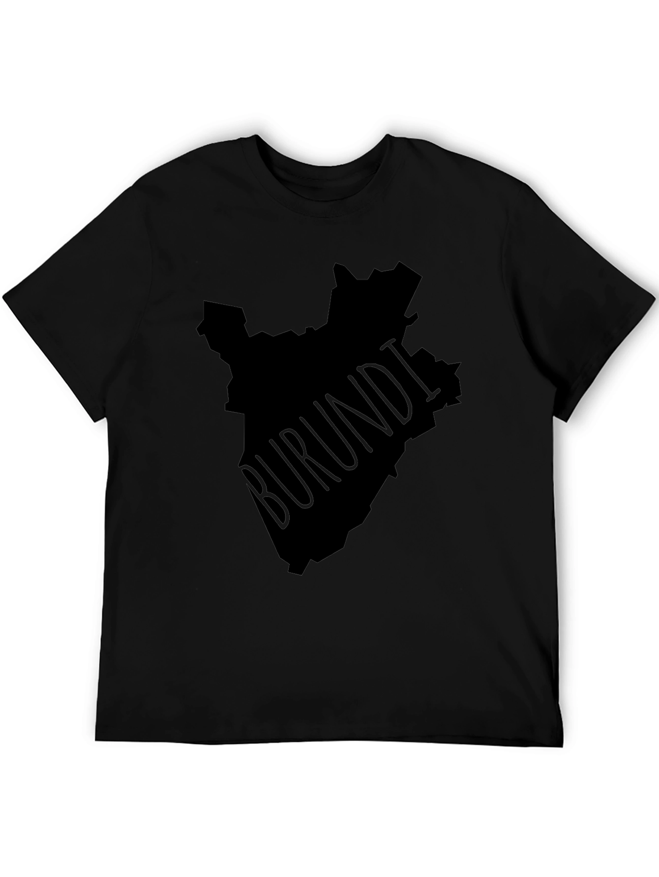Burundi Map Graphic T-Shirt - Black