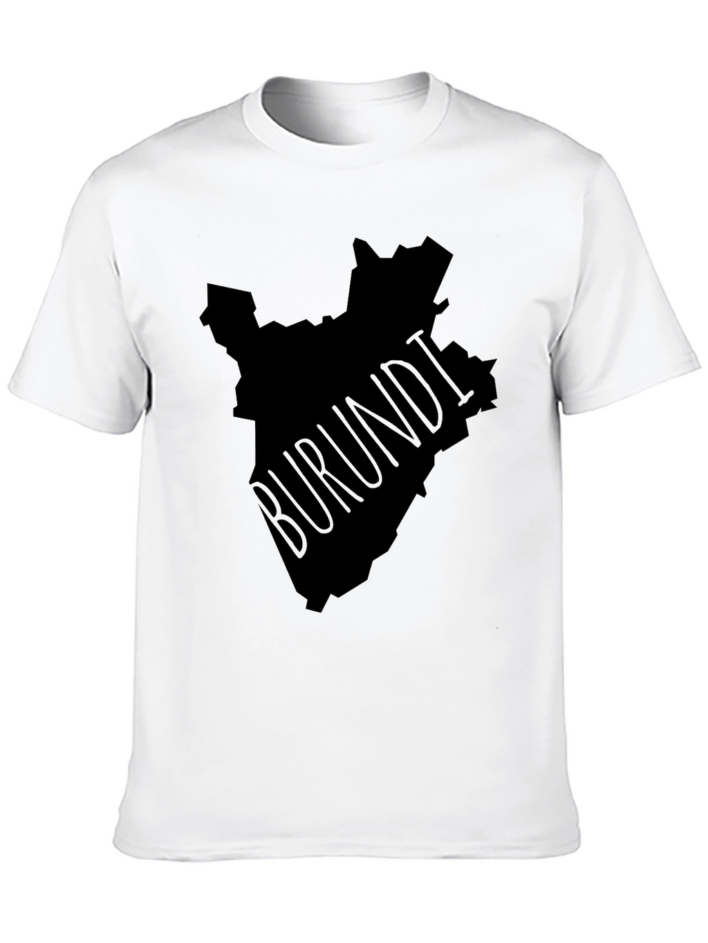 Burundi Map Graphic T-Shirt - Black