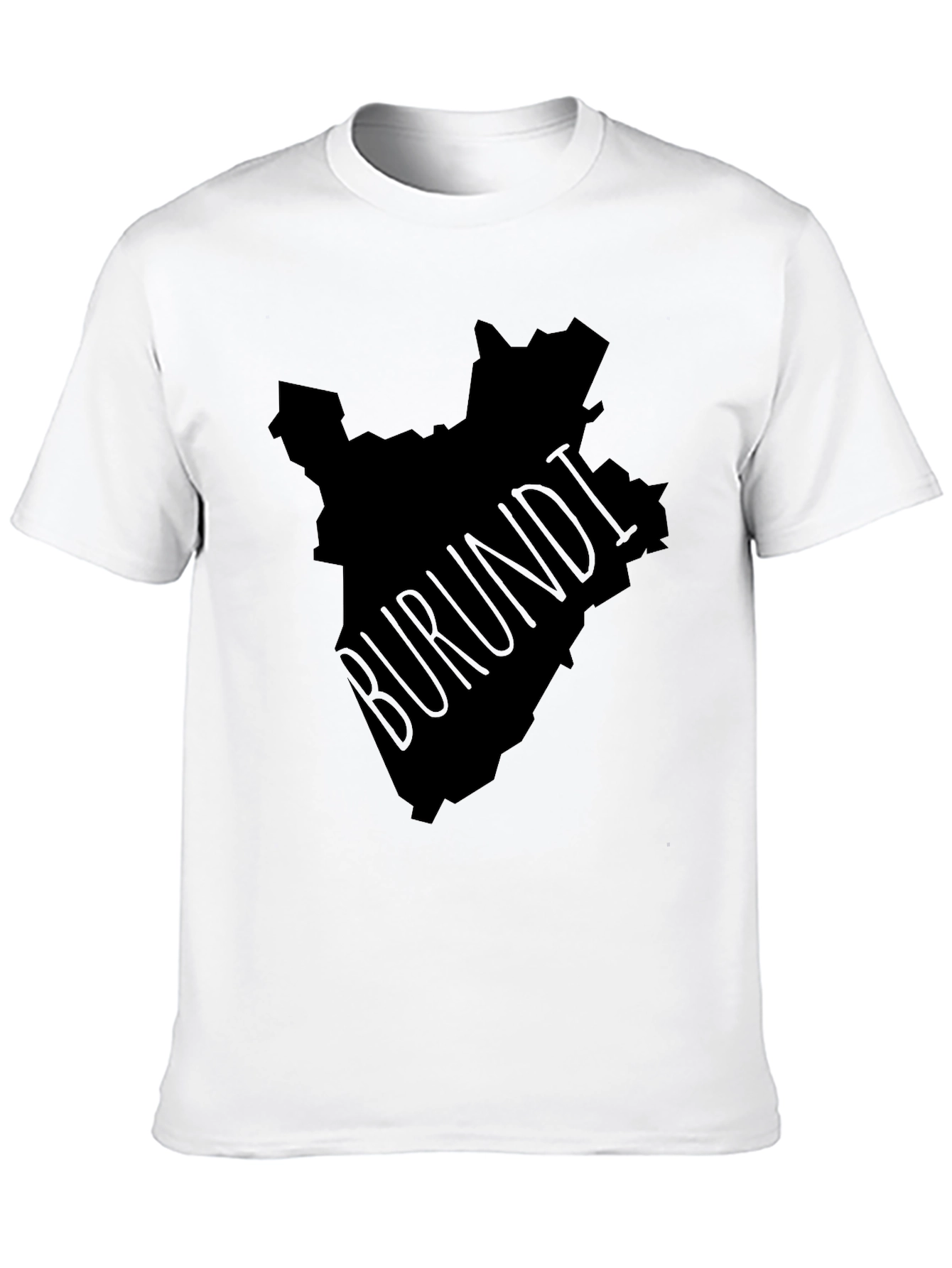 Burundi Map Graphic T-Shirt - Black