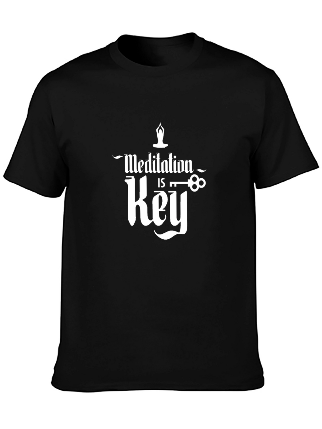 Meditation is Key Black T-Shirt