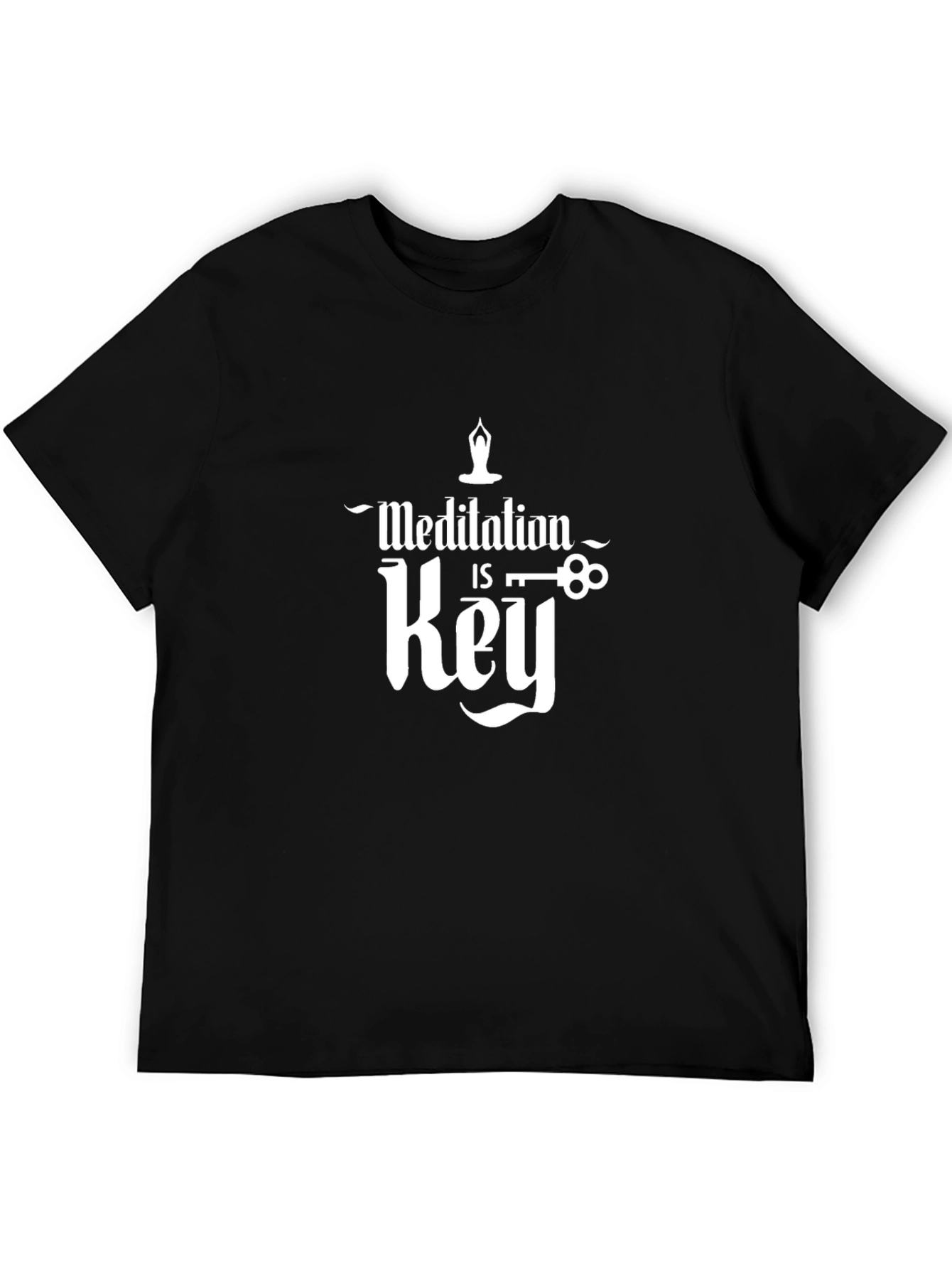 Meditation is Key Black T-Shirt