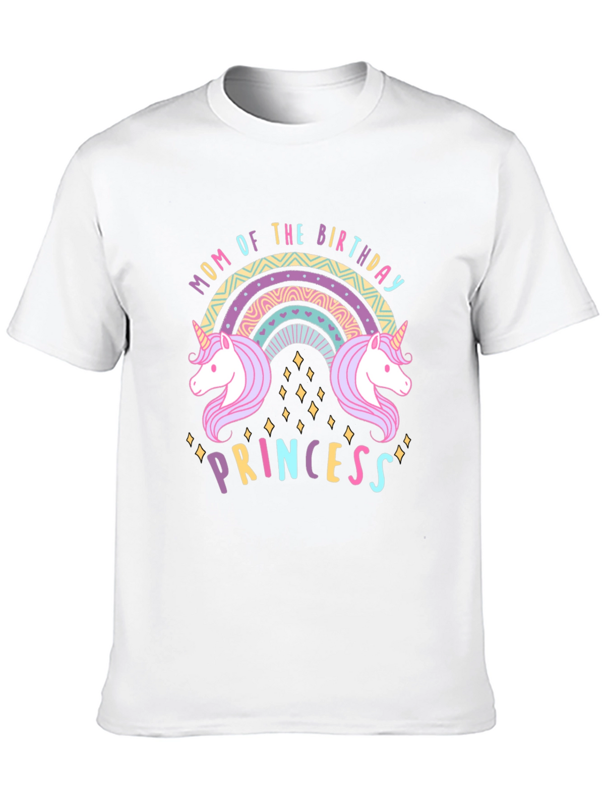 Mom of the Birthday Princess Unicorn T-Shirt