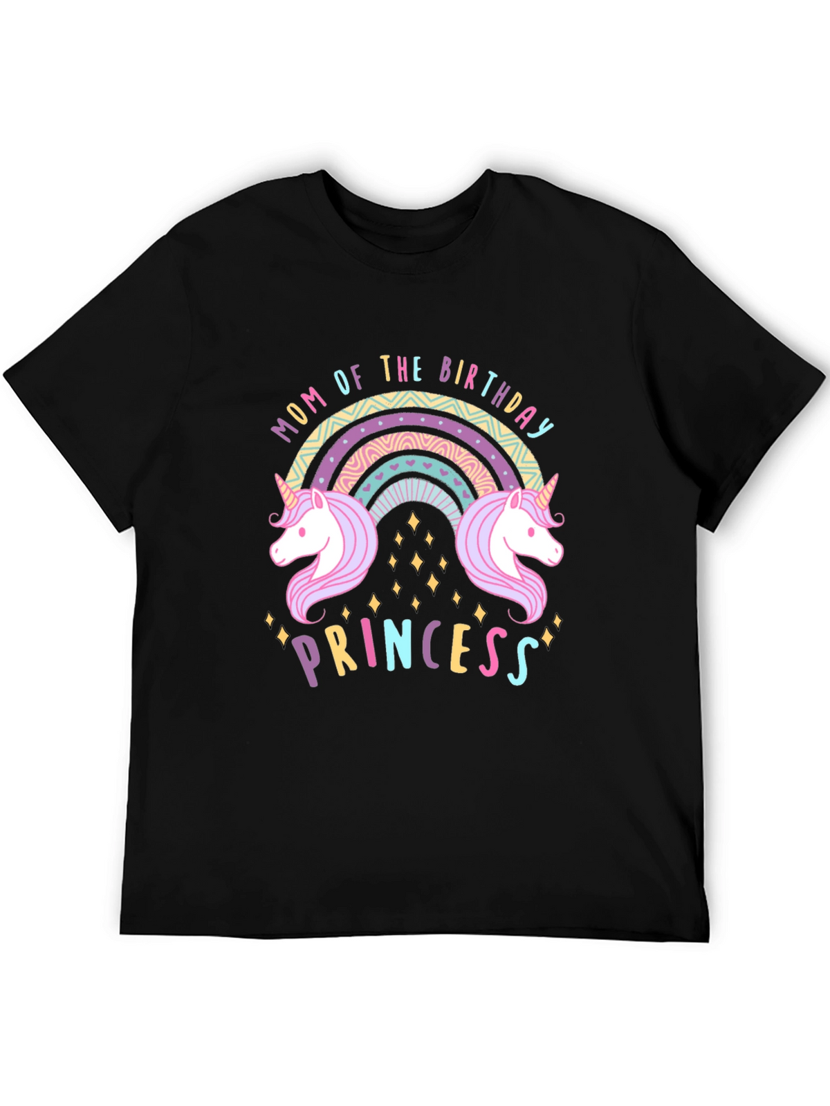Mom of the Birthday Princess Unicorn T-Shirt