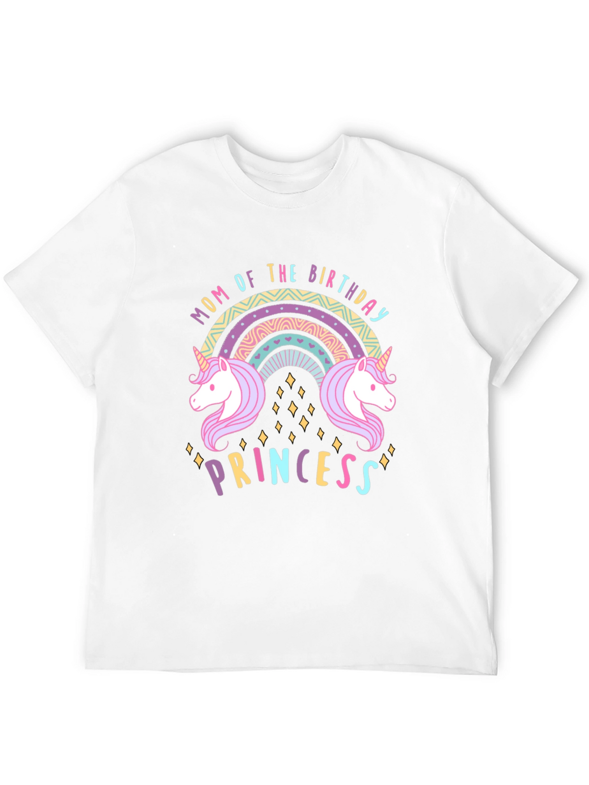 Mom of the Birthday Princess Unicorn T-Shirt