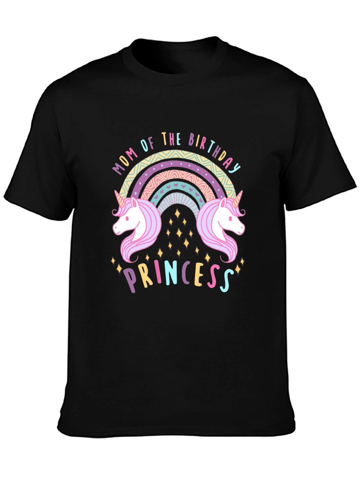 Mom of the Birthday Princess Unicorn T-Shirt