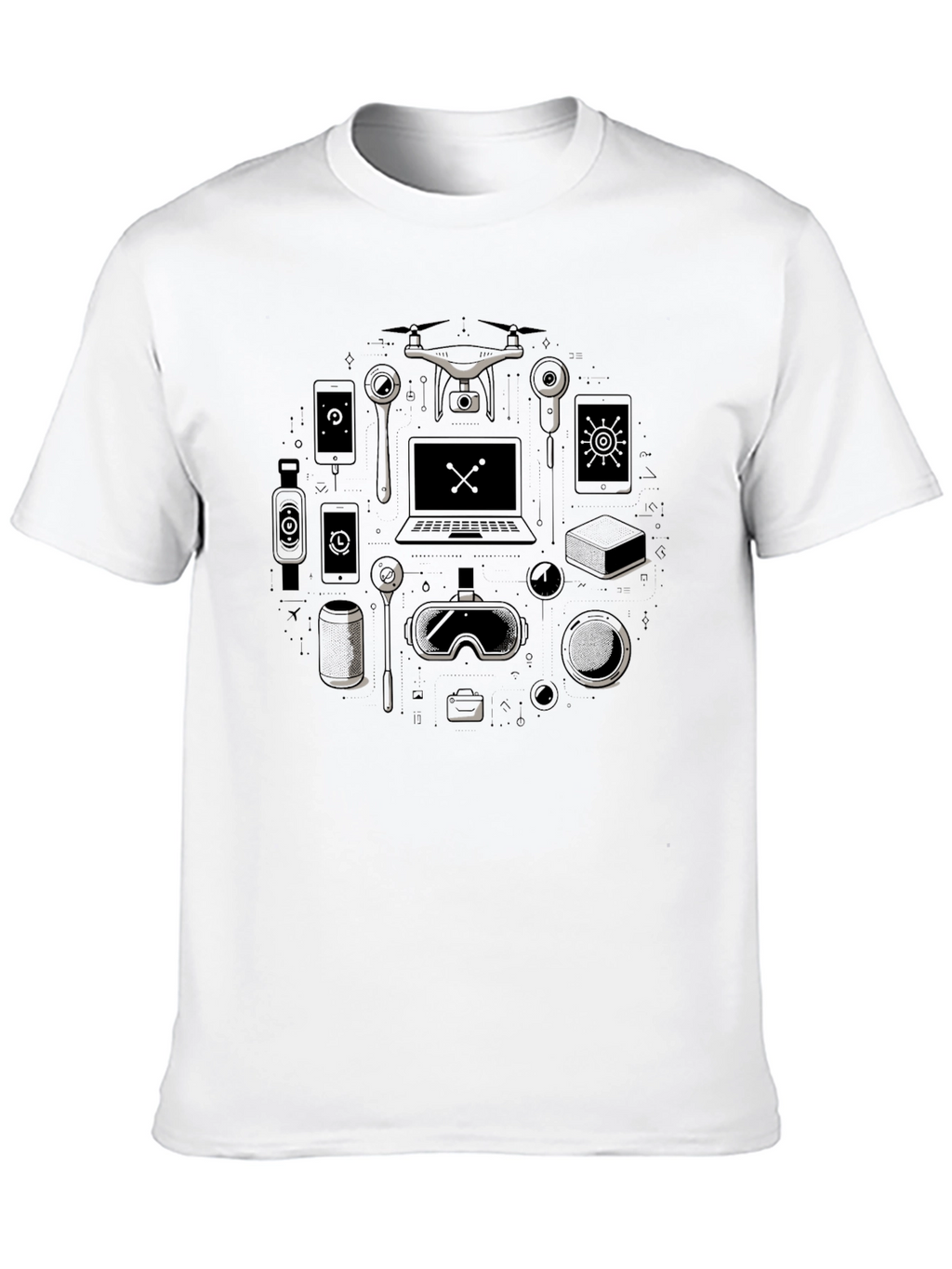 Tech Gadget T-Shirt - Modern Lifestyle Design